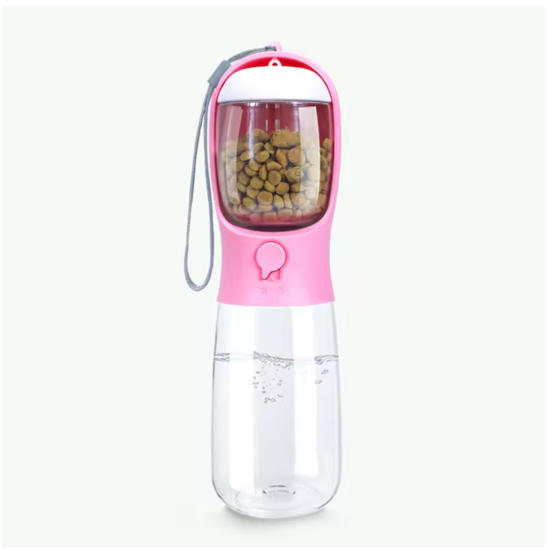 2-in-1 Travel Water & Food Bottle for Dogs and Cats