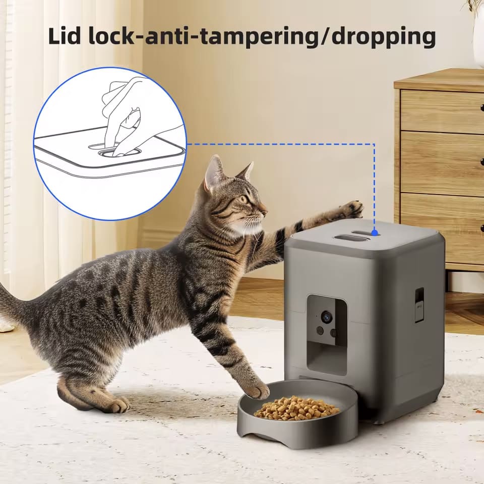 Smart Pet Feeder 2L - App/Button