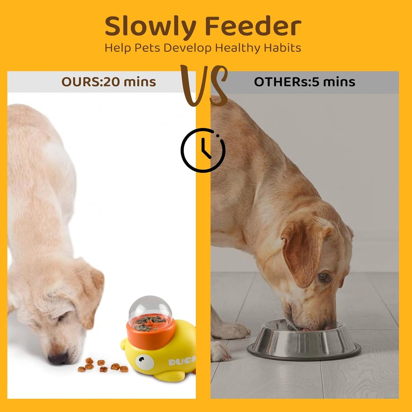 Interactive Duck Dog Feeder Toy