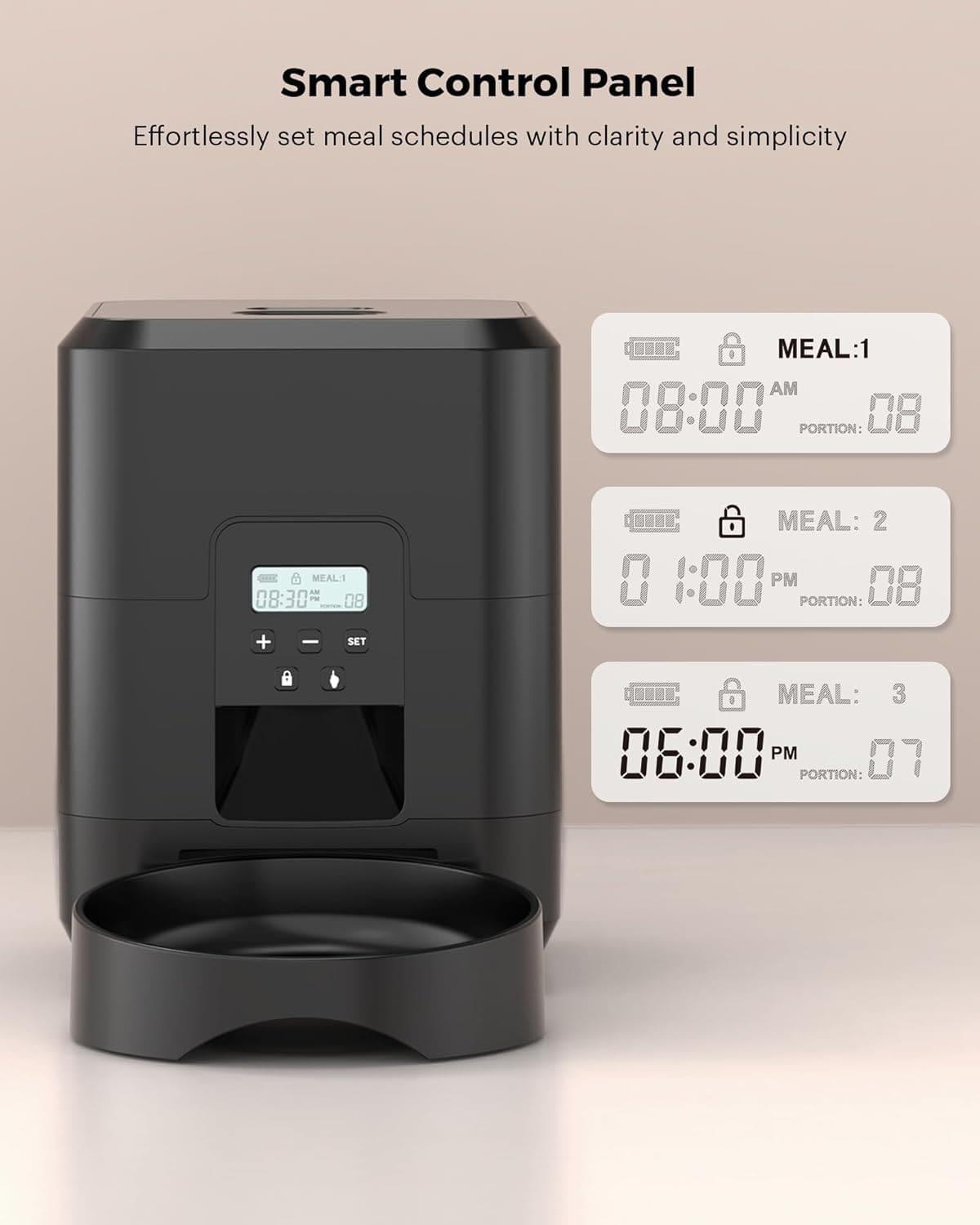 Smart Pet Feeder 2L - App/Button