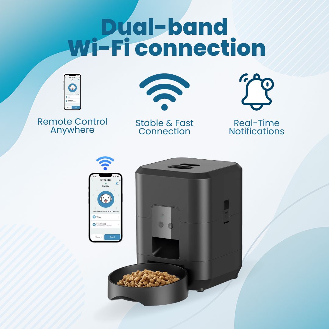 Smart Pet Feeder 2L - App/Button