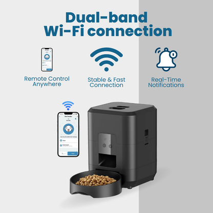 Smart Pet Feeder 2L - App/Button