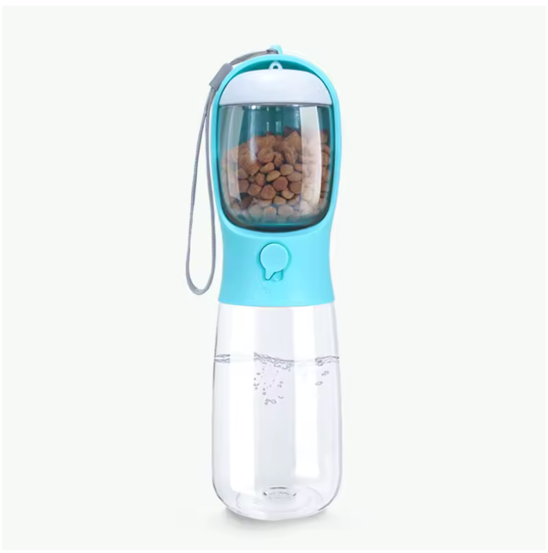 2-in-1 Travel Water & Food Bottle for Dogs and Cats