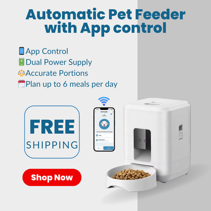 Smart Pet Feeder 2L - App/Button