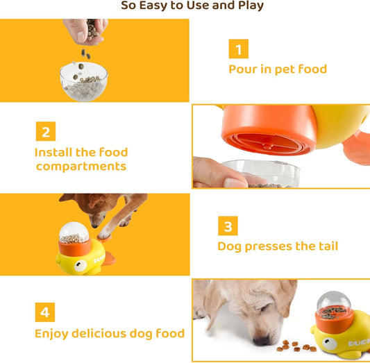 Interactive Duck Dog Feeder Toy