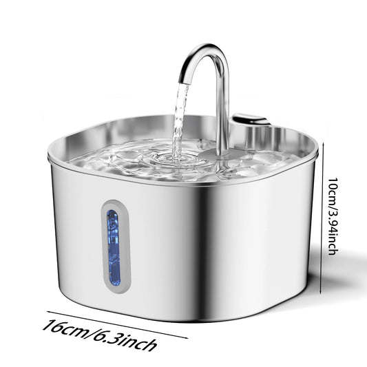 Smart Cat & Dog Water Fountain – Stainless Steel, Sensor Activated 2.2L