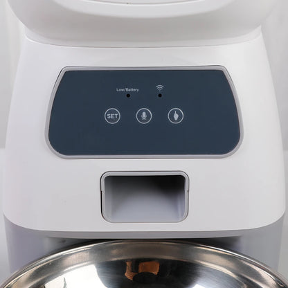 Automatic Pet Feeder with Voice Recorder & App Control 3.5L