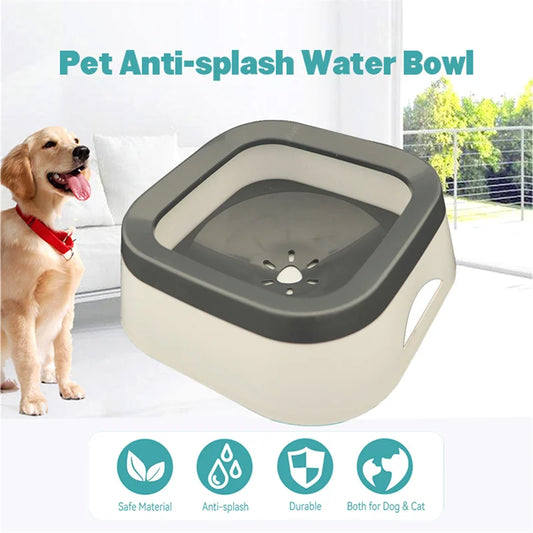 Smart Anti-Splash Water Bowl for Dogs & Cats – 1L Large Capacity, No-Spill Design