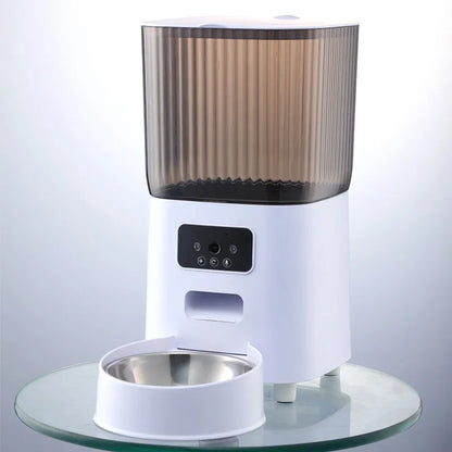 Automatic Pet Feeder Single & Double Bowl & Button, WIFI, Video 5L