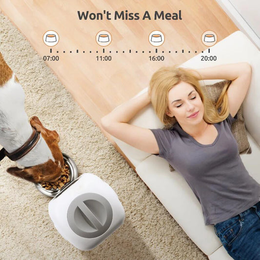 Automatic Pet Feeder with Voice Recorder & App Control 3.5L