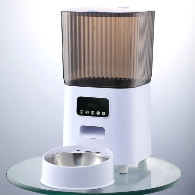 Automatic Pet Feeder Single & Double Bowl & Button, WIFI, Video 5L