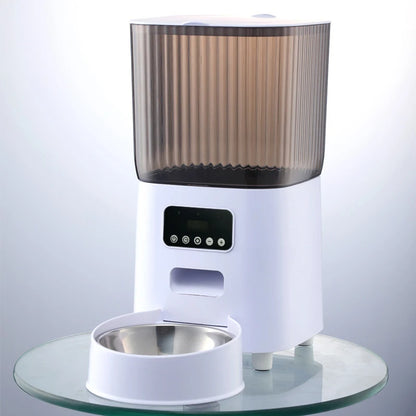 Automatic Pet Feeder Single & Double Bowl & Button, WIFI, Video 5L