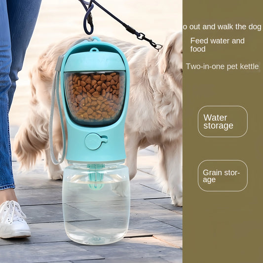 2-in-1 Travel Water & Food Bottle for Dogs and Cats