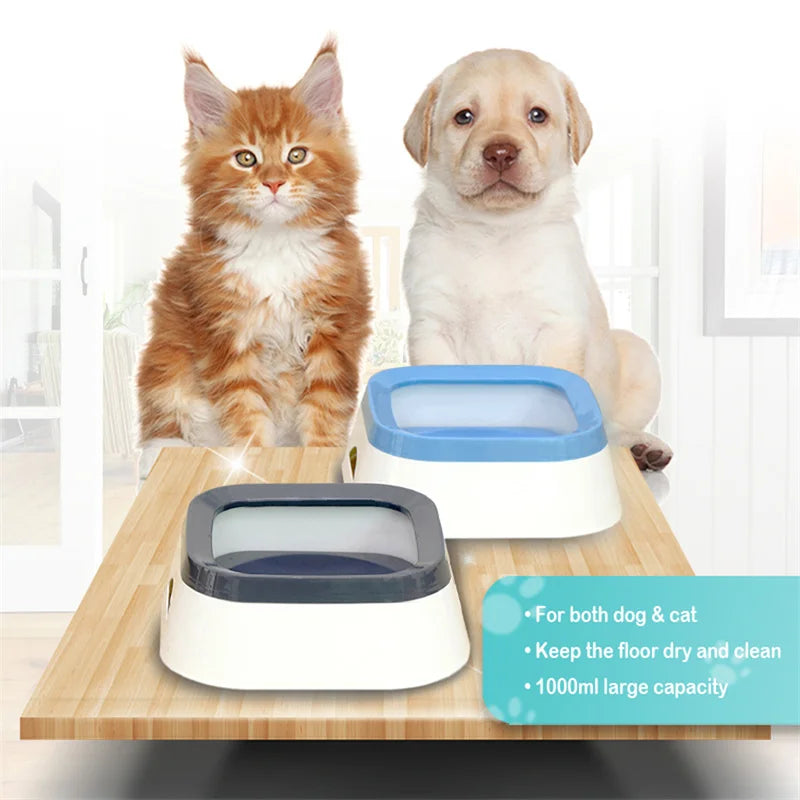 Smart Anti-Splash Water Bowl for Dogs & Cats – 1L Large Capacity, No-Spill Design